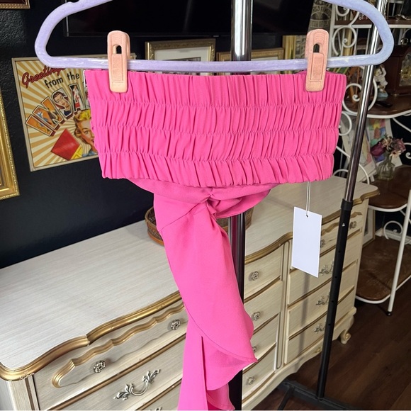 Ronny Kobo Strapless Floral Bandeau Top Size Small - Picture 7 of 8